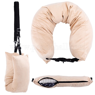 Samt mit Polyester-Reisekissenbezug&nbsp;AJEW-WH20006-66D-1