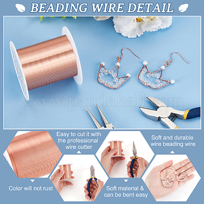 Wholesale BENECREAT 26 Gauge/0.4mm 120m Jewelry Beading Wire