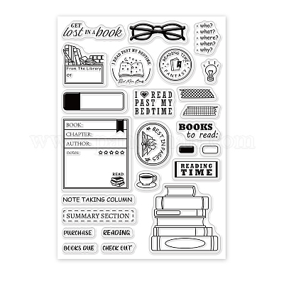 Wholesale GLOBLELAND Books to Read Clear Stamps for DIY Scrapbooking Reading  List Silicone Clear Stamp Seals for Cards Making Photo Album Journal Home  Decoration 