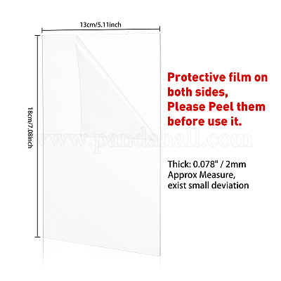 Acryl transparente Druckplatte&nbsp;OACR-BC0001-07B-1