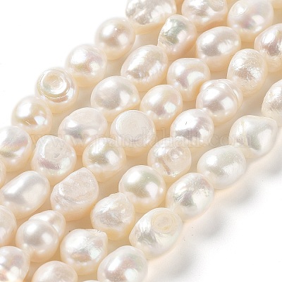 Fili di perle di perle d'acqua dolce coltivate naturali all'ingrosso 