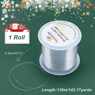 PH PandaHall 142 Yards 0.2mm Clear String Fishing Line Invisible Beading  Cords Nylon Thread String Jewelry Wire for Kandi Bracelet Making Ornaments