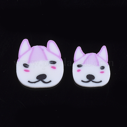 手作り樹脂粘土ネイルパーツ ガラスびんとccbプラスチックボトルストッパー付き 犬 パールピンク 4 9x4 6x0 5 1mmの通販 Jp Pandahall Com