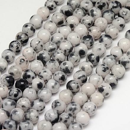 Natürliche weiße Jade perlen Stränge G-G597-10mm-XTH-19-1