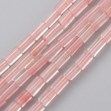 Perle di vetro di quarzo ciliegio fili G-C301-10-1