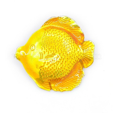 Антикварная посеребренные эмали сплава золотая рыбка подвески ENAM-J205-02AS-1
