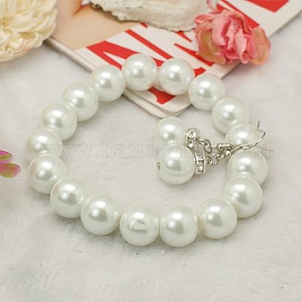 Regalo di San Valentino per i gioielli di perle di vetro fidanzata fissa orecchini e bracciali SJEW-JS00265-01-1