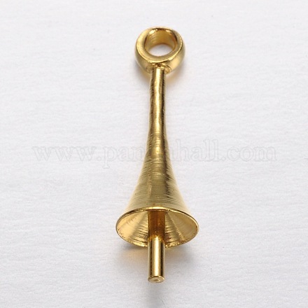 Brass Peg Bails Pendants X-KK-P034-19G-1
