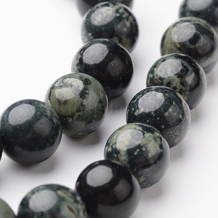 Chapelets de perles rondes en jaspe kambaba naturel G-J346-29-8mm-1