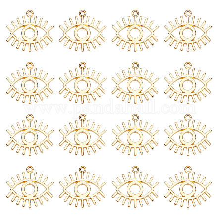 SUNNYCLUE 1 Box 50Pcs Evil Eye Charms Evil Eye Metal Charm Hollow Gold Evil Eyes Charms Lucky Charms for Jewelry Making Charm Women Adults DIY Necklace Earrings Bracelet Keychain Crafts Supplies FIND-SC0003-66-1