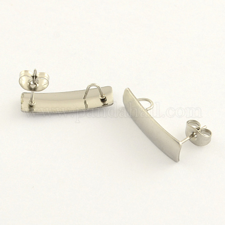 Accessoires de clous d'oreilles rectangulaires en 304 acier inoxydable STAS-R063-40-1