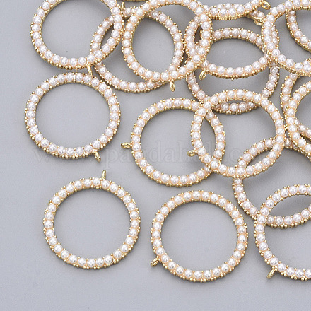 Colgantes de perlas de imitación de plástico abs X-KK-S354-019-NF-1