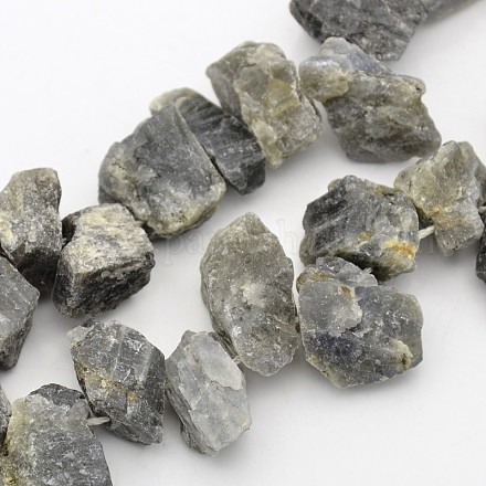 Natural Labradorite Nuggets Bead Strands G-A139-A13-1