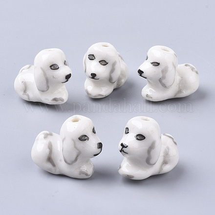 Handmade Porcelain Puppy Beads PORC-N004-78A-1