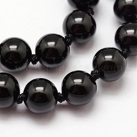 Fili di perline di onice nero naturale G-O153-01-8mm-1