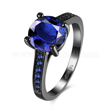 Los anillos de dedo rhinestone de cristal de moda de latón RJEW-BB18916-7-1