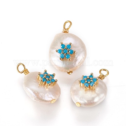 Natural Cultured Freshwater Pearl Pendants PEAR-I005-10C-1