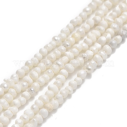Brins de perles de culture d'eau douce naturelles PEAR-F018-10-1
