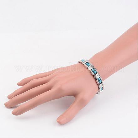 Tibetan Style Alloy Bracelets BJEW-JB02339-1