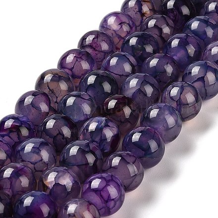 Natürliche Drachenader-Achat-gefärbte Perlenstränge G-H290-A01-02A-1