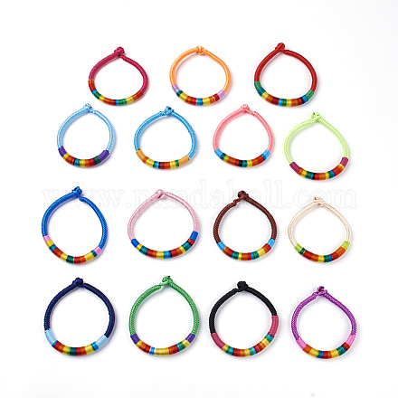 Handmade Braided Rope Polyester Thread Bracelets BJEW-F360-I-1