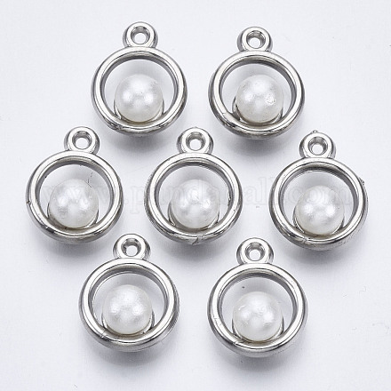 Colgantes de perlas de imitación de plástico abs OACR-R248-003P-1