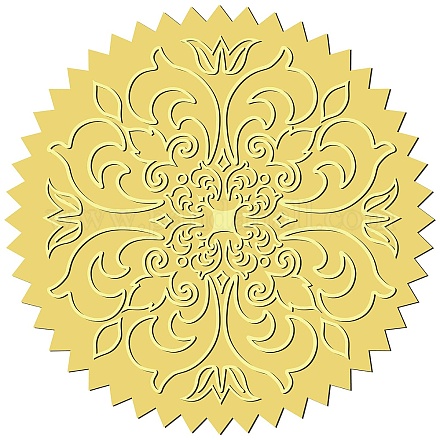 34 foglio di adesivi mandala autoadesivi in lamina d'oro in rilievo DIY-WH0509-015-1