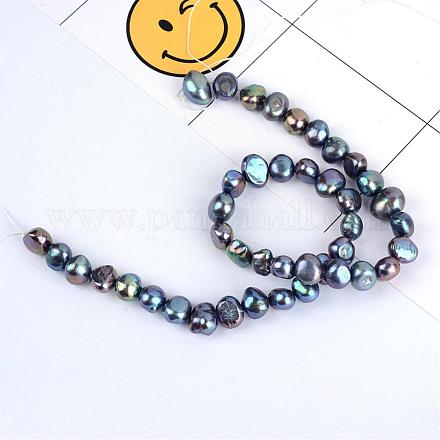 Natural Cultured Freshwater Pearl Beads Strands PEAR-Q006-03A-1