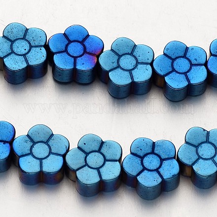 Electroplate Non-magnetic Synthetic Hematite Beads Strands G-F300-07-05-1