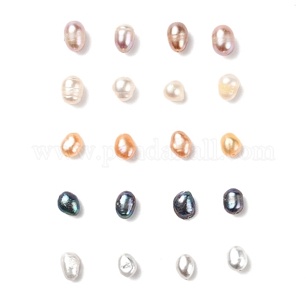 Natur kultivierten Süßwasser Perlen PEAR-YW001-01-1
