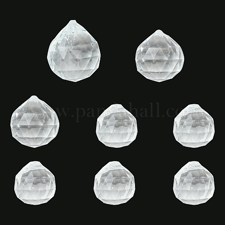 Transparent Acrylic Pendants TACR-YW0001-88-1
