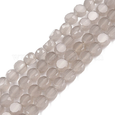 Brins de perles de verre transparentes imitation jade GLAA-N052-05A-B05-1