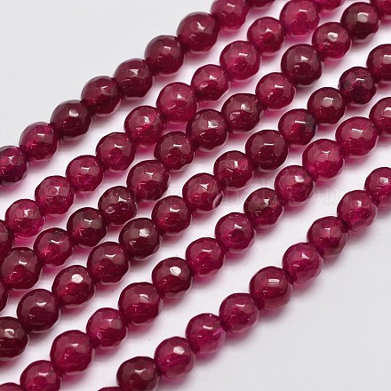 Chapelets de perles en jade de Malaisie naturelle G-A147-6mm-A09-1