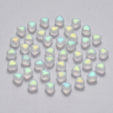 Perles de verre peintes par pulvérisation transparent GLAA-R211-02-C01-1