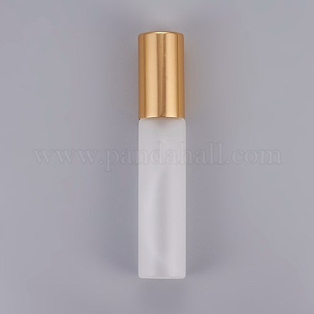 すりガラスのスプレーボトル  香水スプレーボトル  ゴールド  8.9x1.65~1.7cm  容量：10ミリリットル MRMJ-WH0042-01A-1