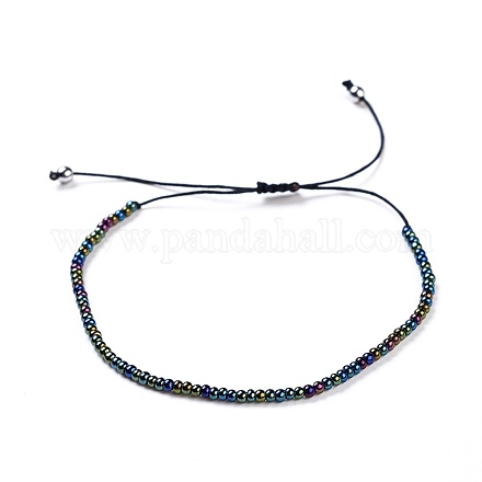 Bracciali con perline intrecciate con filo di nylon BJEW-JB04348-04-1
