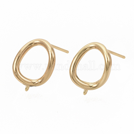 Accessoires de clous d'oreilles en laiton KK-T050-58G-NF-1