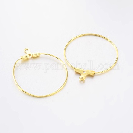 Rack Plating Brass Ring Hoop Earrings KK-L125-01G-1
