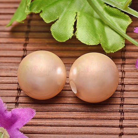 Round Shell Pearl Beads BSHE-M018-14mm-03-1