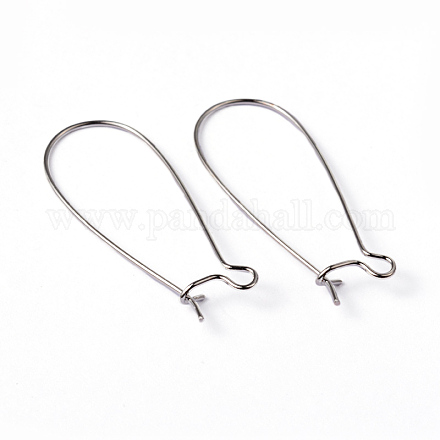 Brass Hoop Earrings Findings Kidney Ear Wires EC221-1