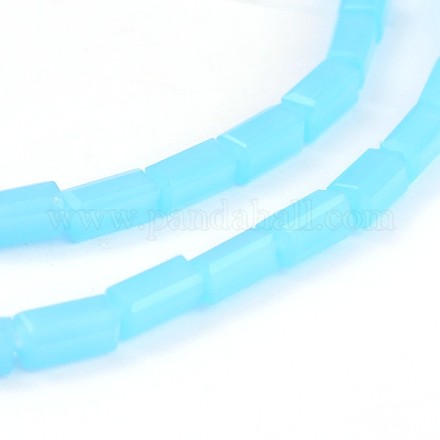 Faceted Rectangle Glass Beads Strands GLAA-J065-B08-1
