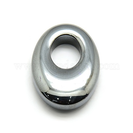 Oval Non-Magnetic Synthetic Hematite Pendant G-F162-02B-1