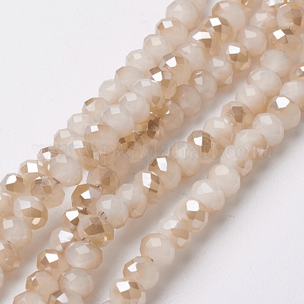 Chapelets de perles en verre électroplaqué X-EGLA-F124-HR-A01-1