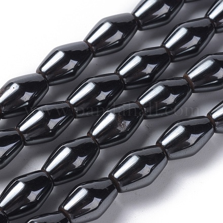 Non-Magnetic Synthetic Hematite Beads Strands G-C119-12x8mm-1