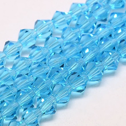 Imitate Austrian Crystal Bicone Glass Beads Strands GLAA-F029-3x3mm-19-1