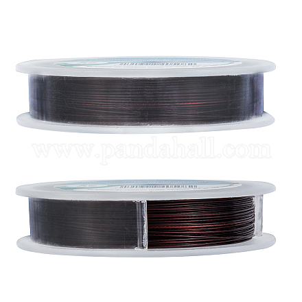 BENECREAT 98-Feet 0.02inch (0.5mm) 7-Strand CoconutBrown Bead String Wire Nylon Coated Stainless Steel Wire for Necklace Bracelet Beading Craft Work TWIR-BC0001-03B-01-1