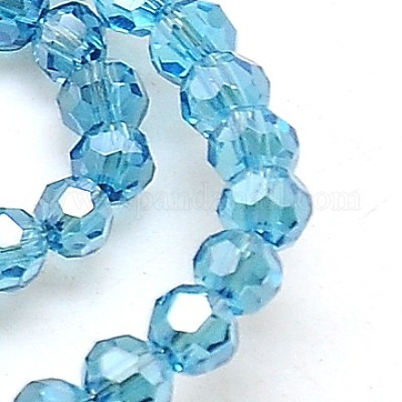 Electroplate Glass Beads Strands EGLA-F009-A04-1