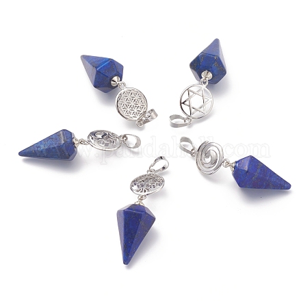 Pendentifs en lapis lazuli naturel G-O194-03-1