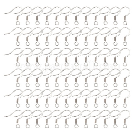304 crochets de boucles d'oreille français en acier inoxydable STAS-N0013-15P-1
