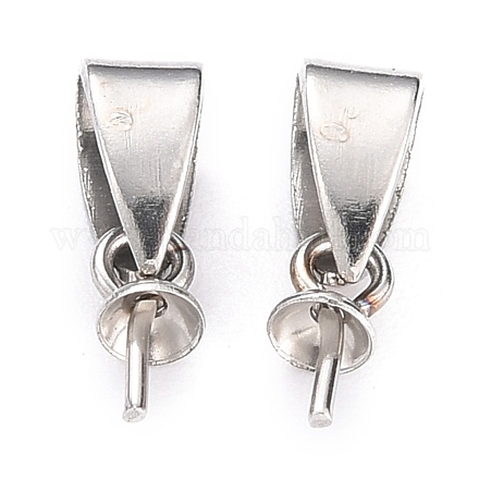 304 Stainless Steel Peg Bails Charms STAS-B003-10P-1